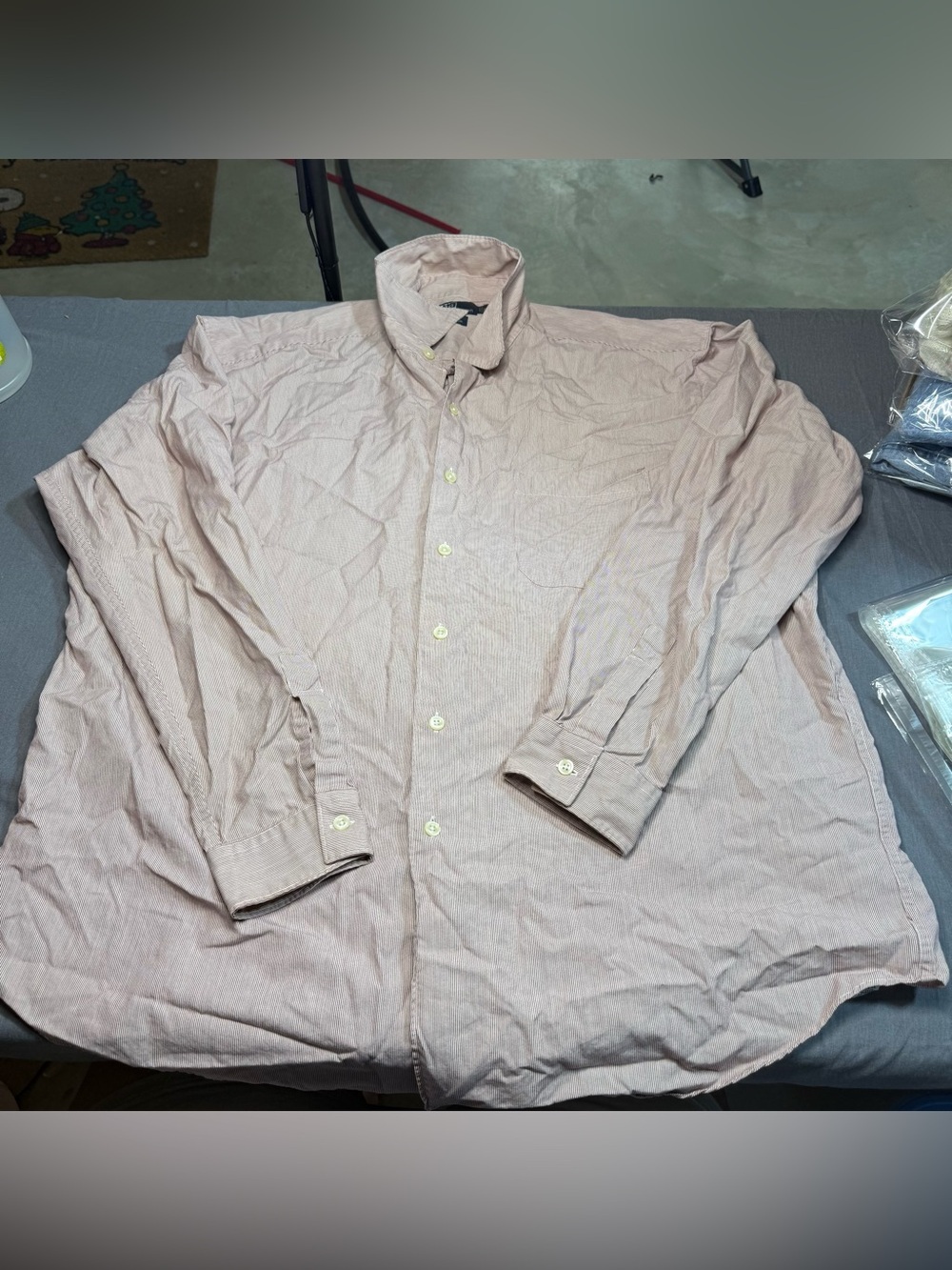 Polo by Ralph Lauren Red and White Striped Long-Sleeve Button-Down Shirt
